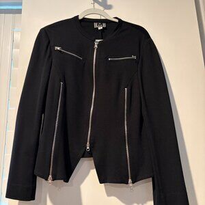 Women's Black Blazer and Flare skirt Suit set by Franco Mirabelli